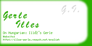gerle illes business card